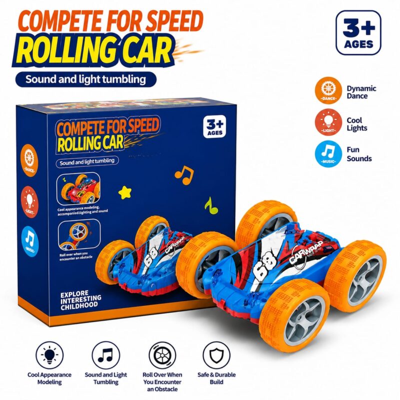 Rolling Car Compete for Speed